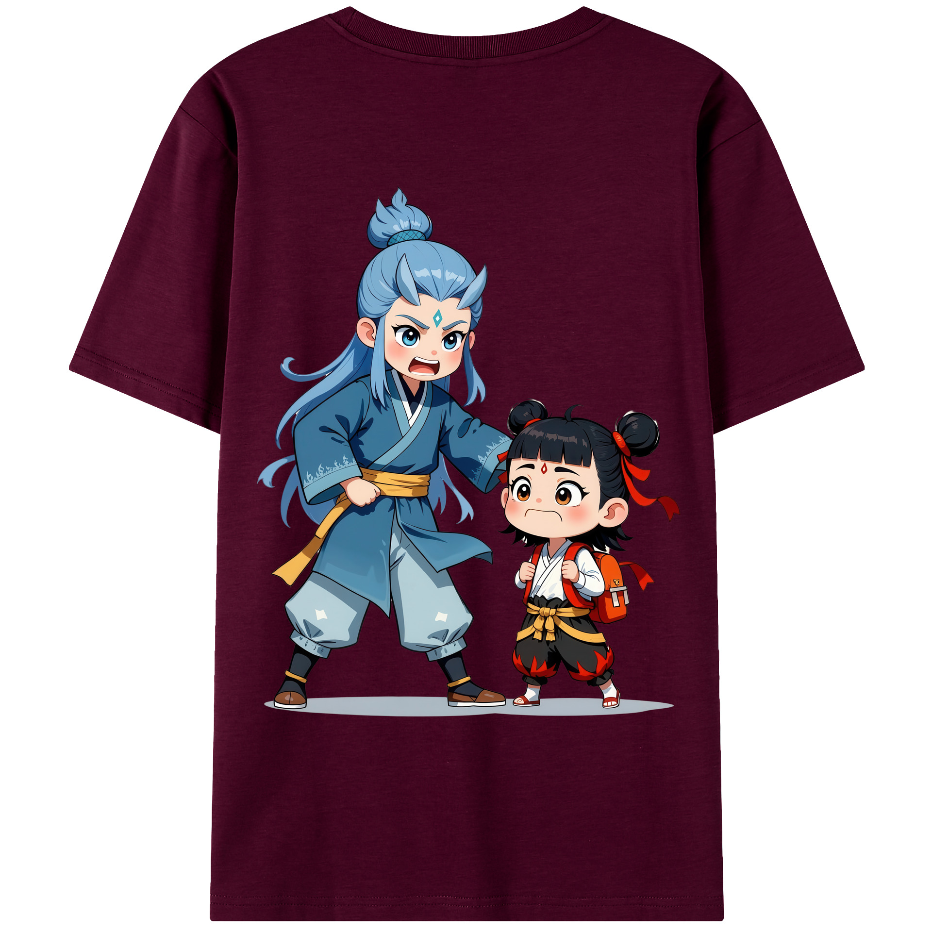 （画像用） Ne Zha 2 ナタ 魔童の大暴れ レディース半袖Tシャツ(バックプリント)